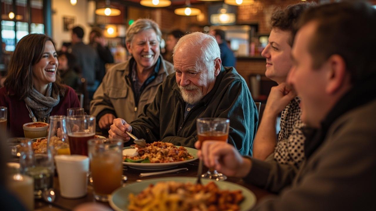 Happy customers dining at Jean's Southern Cuisine restaurant